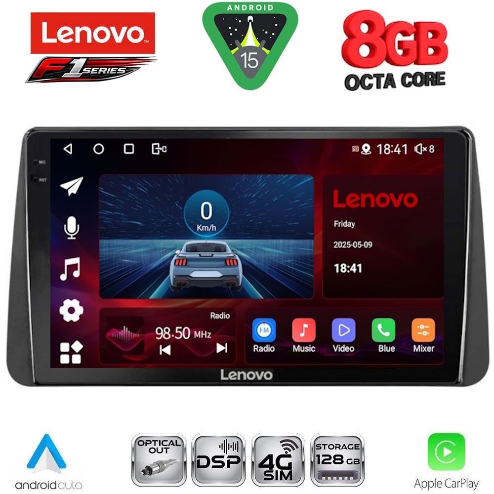 Βλησαρούλης Car Center - LENOVO SSR 10149_CPA DASH (9inc) MULTIMEDIA TABLET for FIAT TIPO mod. 2018-2023