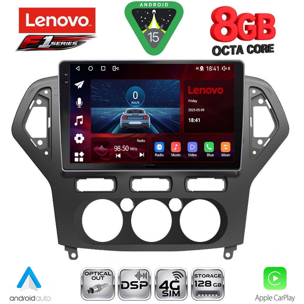 Βλησαρούλης Car Center - LENOVO SSR 10162_CPA A/C (10inc) MULTIMEDIA TABLET for FORD MONDEO mod. 2007-2011