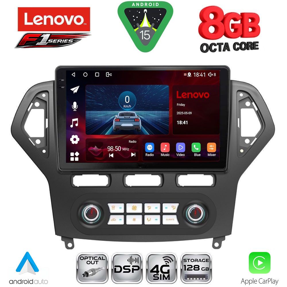 Βλησαρούλης Car Center - LENOVO SSR 10162_CPA CLIMA (10inc) MULTIMEDIA TABLET for FORD MONDEO mod. 2007-2011