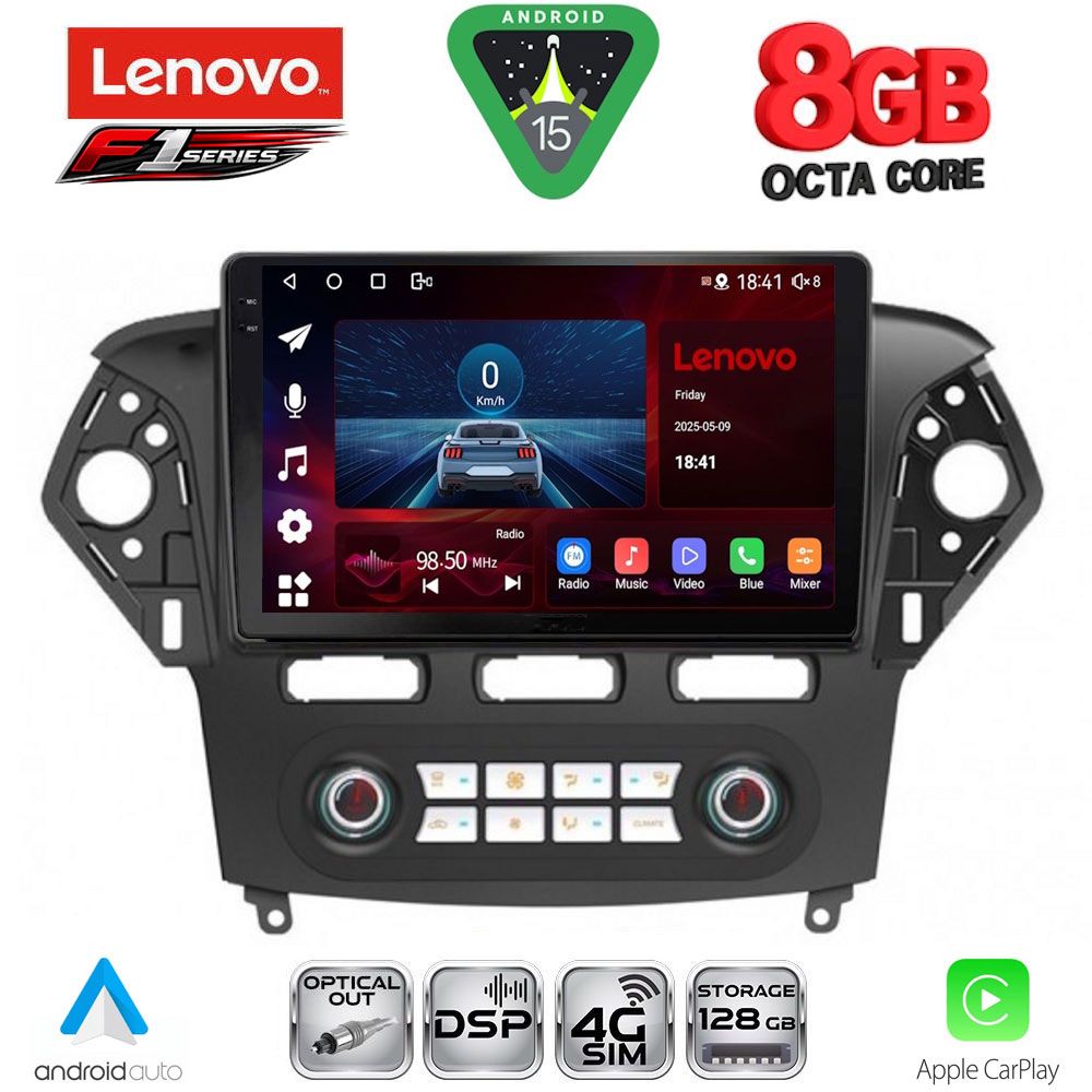 Βλησαρούλης Car Center - LENOVO SSR 10163_CPA CLIMA (10inc) MULTIMEDIA TABLET for FORD MONDEO mod. 2011-2013