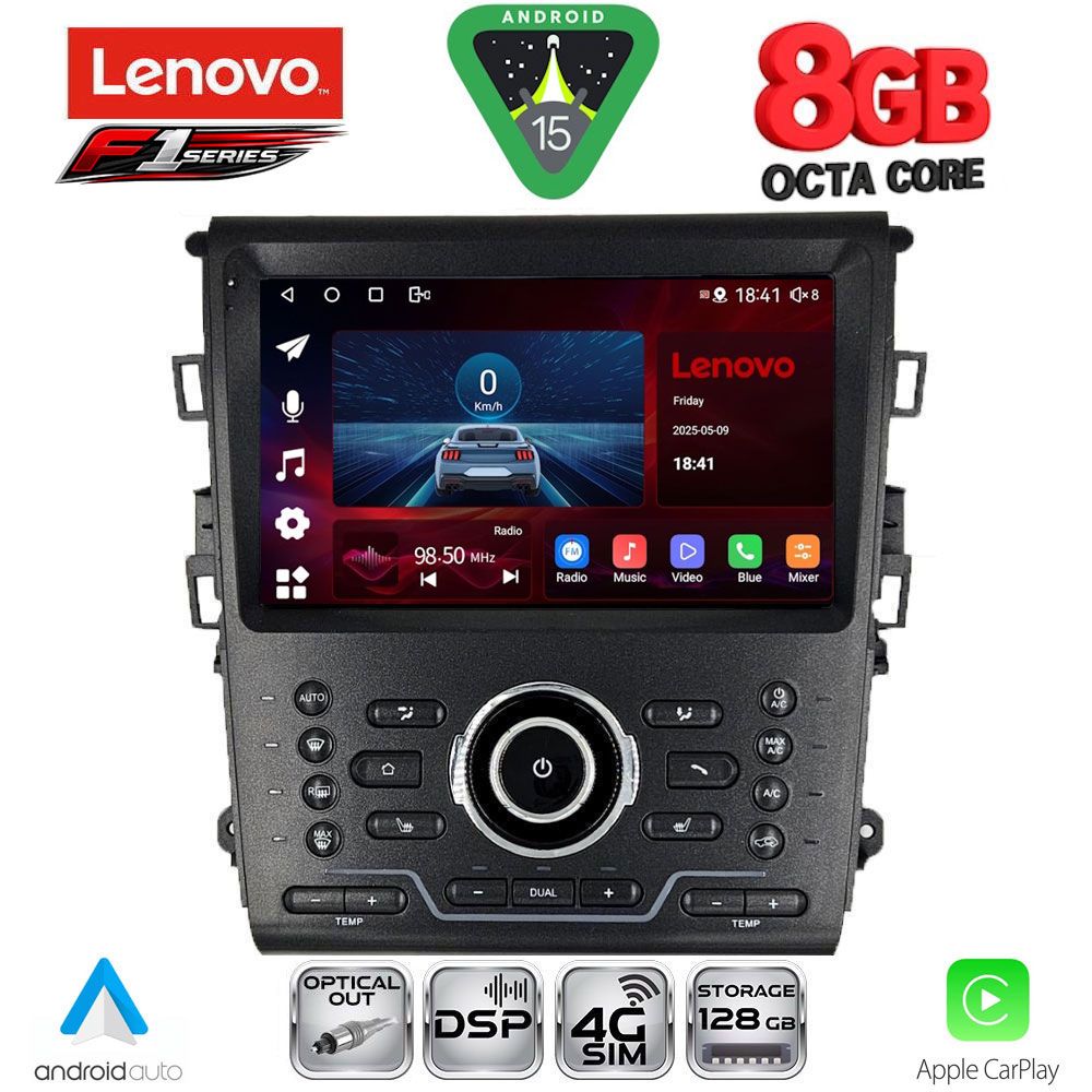 Βλησαρούλης Car Center - LENOVO SSR 10164_CPA CLIMA (9inc) MULTIMEDIA TABLET for FORD MONDEO mod. 2014-2023