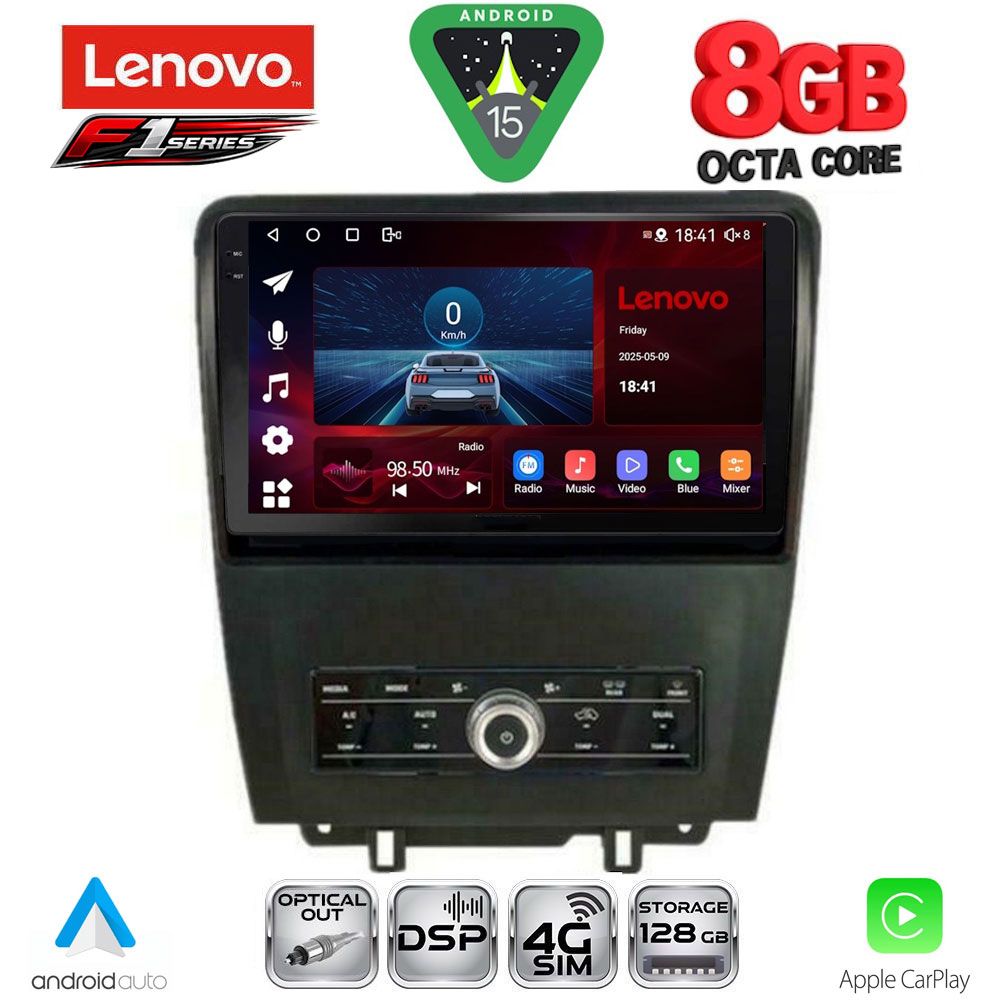Βλησαρούλης Car Center - LENOVO SSR 10165_CPA (9inc) MULTIMEDIA TABLET for FORD MUSTANG mod. 2010-2015