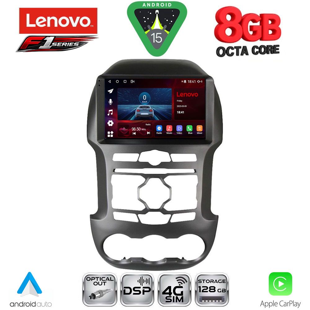 Βλησαρούλης Car Center - LENOVO SSR 10171S_CPA (9inc) MULTIMEDIA TABLET for FORD RANGER mod. 2011-2015