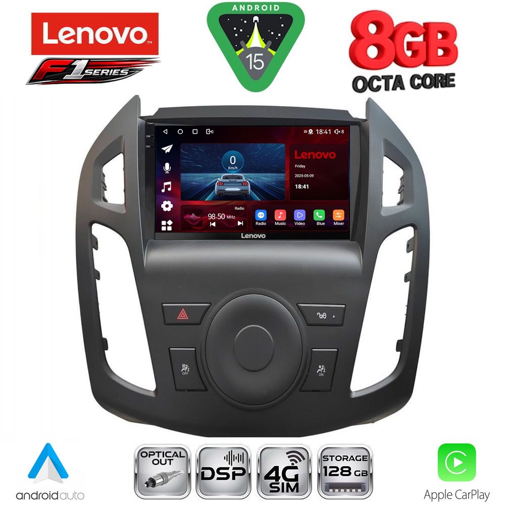 Βλησαρούλης Car Center - LENOVO SSR 10176_CPA  (9inc) MULTIMEDIA TABLET for FORD TRANSIT CONNECT mod. 2013-2018