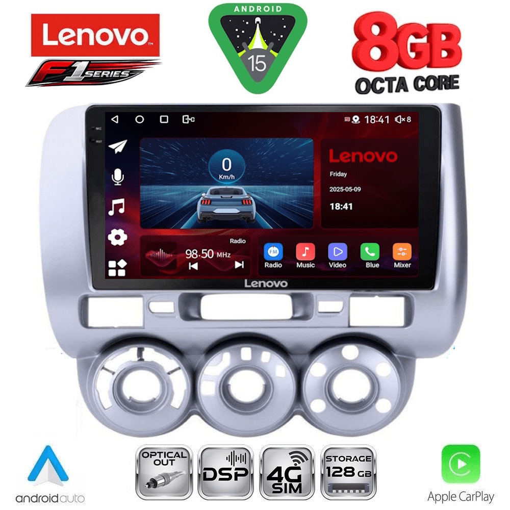 Βλησαρούλης Car Center - LENOVO SSR 10210_CPA A/C (9inc) MULTIMEDIA TABLET for HONDA JAZZ mod. 2002-2008