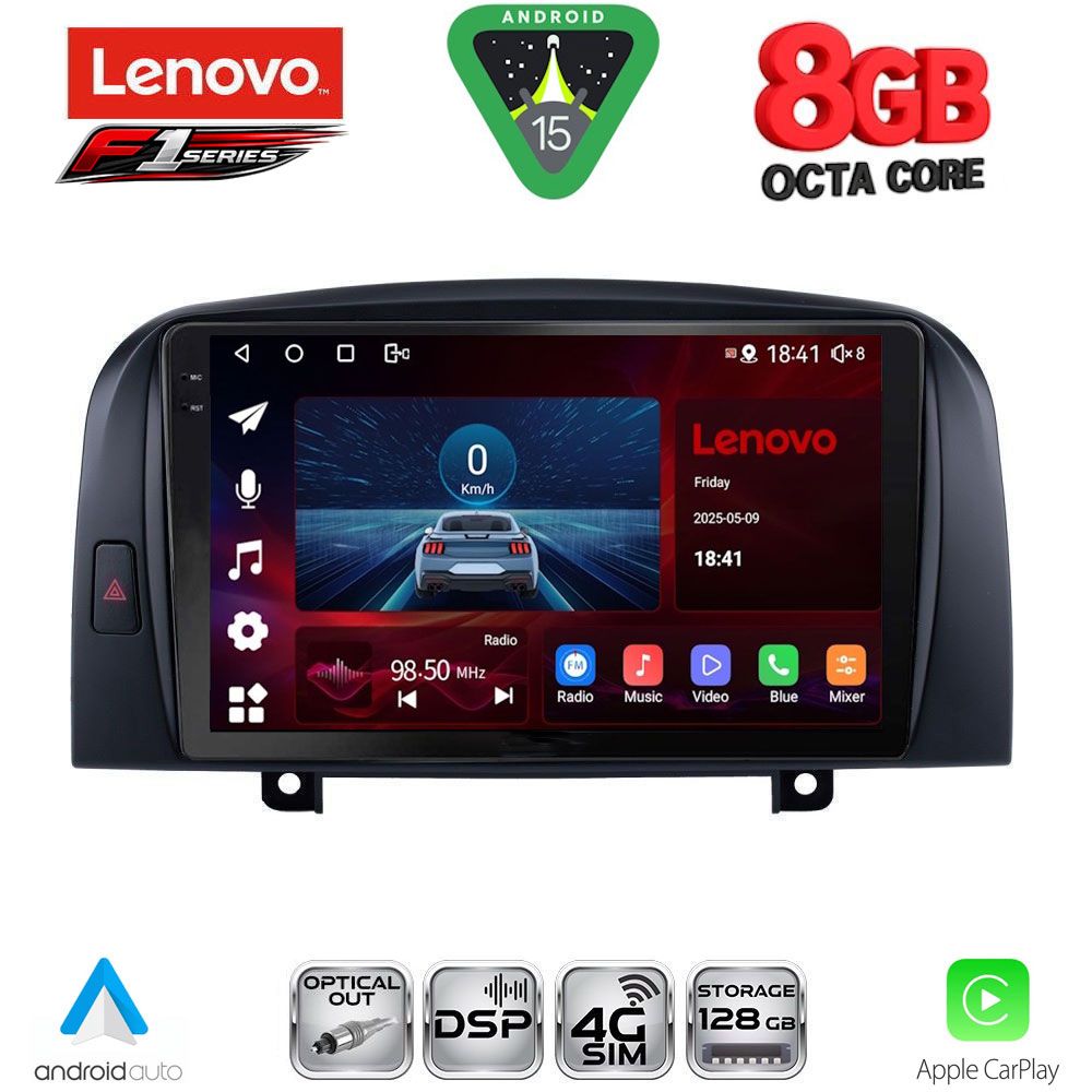 Βλησαρούλης Car Center - LENOVO SSR 10248_CPA (9inc) MULTIMEDIA TABLET for HYUNDAI SONATA mod. 2006-2009