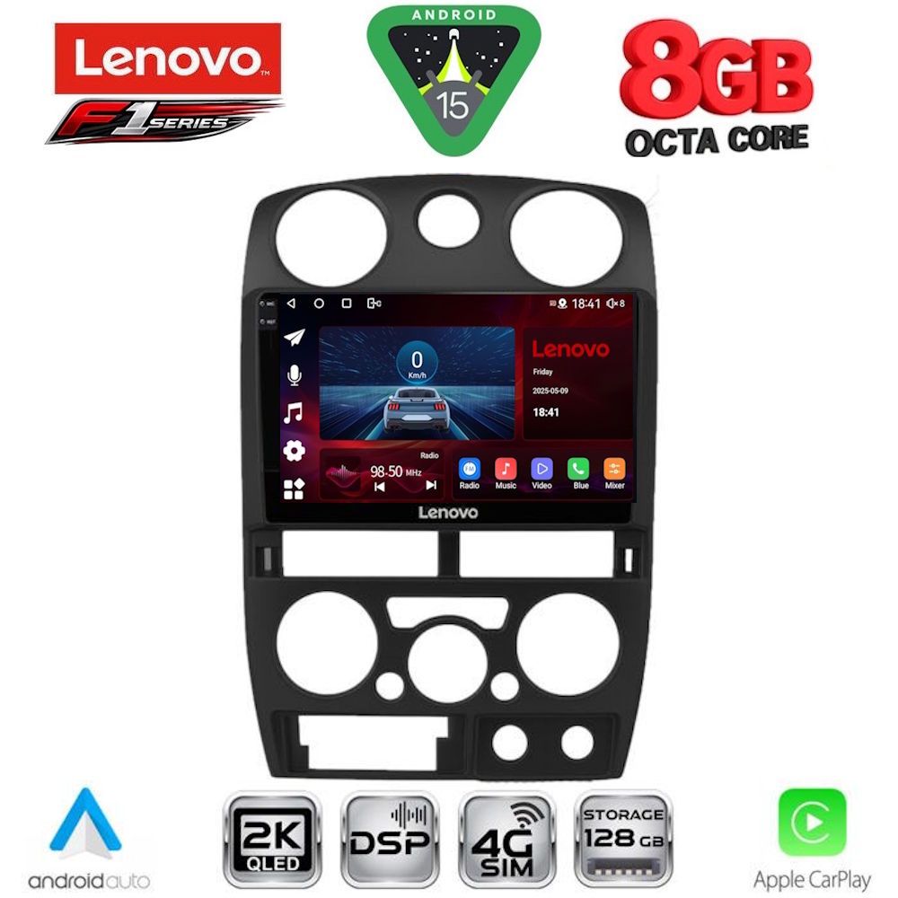 Βλησαρούλης Car Center - LENOVO SSR 10254BL_CPA (9inc) MULTIMEDIA TABLET for ISUZU D-MAX mod. 2008-2012 (BLACK)