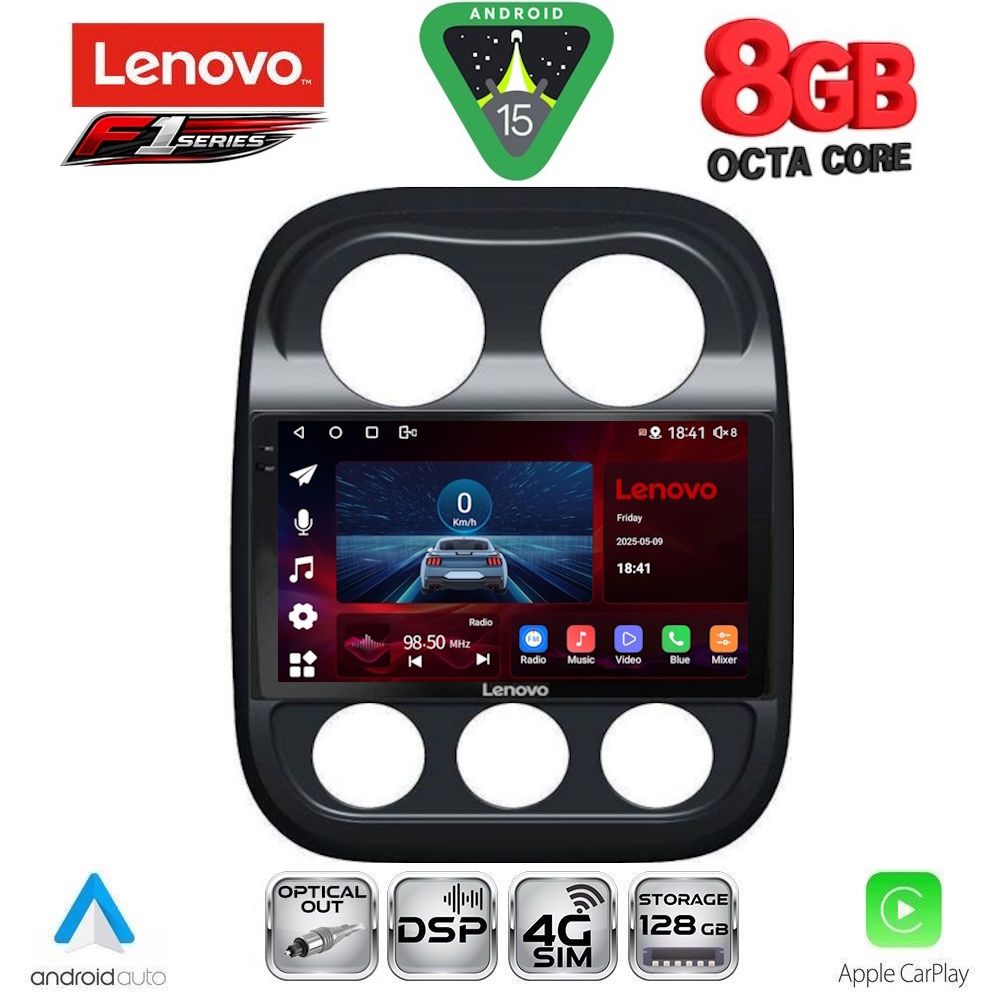 Βλησαρούλης Car Center - LENOVO SSR 10277_CPA (10inc) MULTIMEDIA TABLET for JEEP COMPASS – PATRIOT mod. 2007-2016