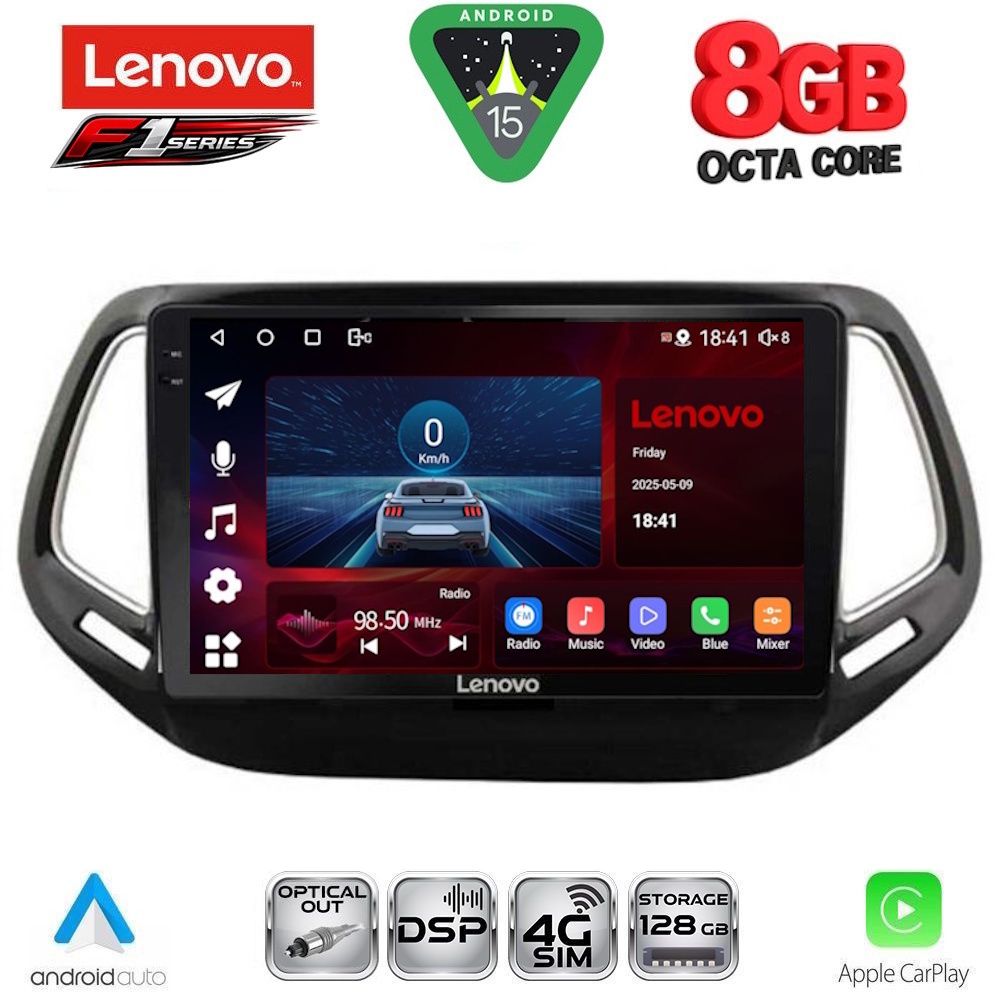 Βλησαρούλης Car Center - LENOVO SSR 10278_CPA (10inc) MULTIMEDIA TABLET for JEEP COMPASS mod. 2016-2021