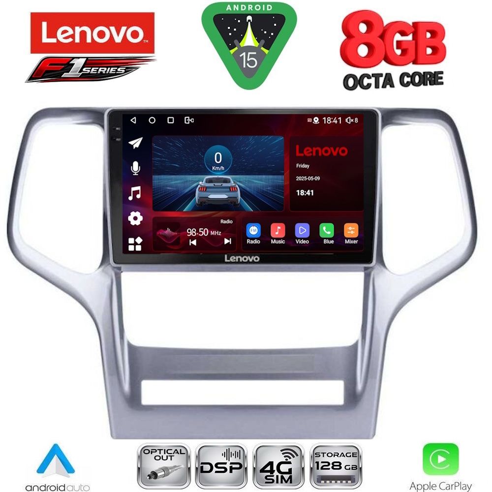 Βλησαρούλης Car Center - LENOVO SSR 10282_CPA (9inc) MULTIMEDIA TABLET for JEEP GRAND CHEROKEE mod. 2011-2014