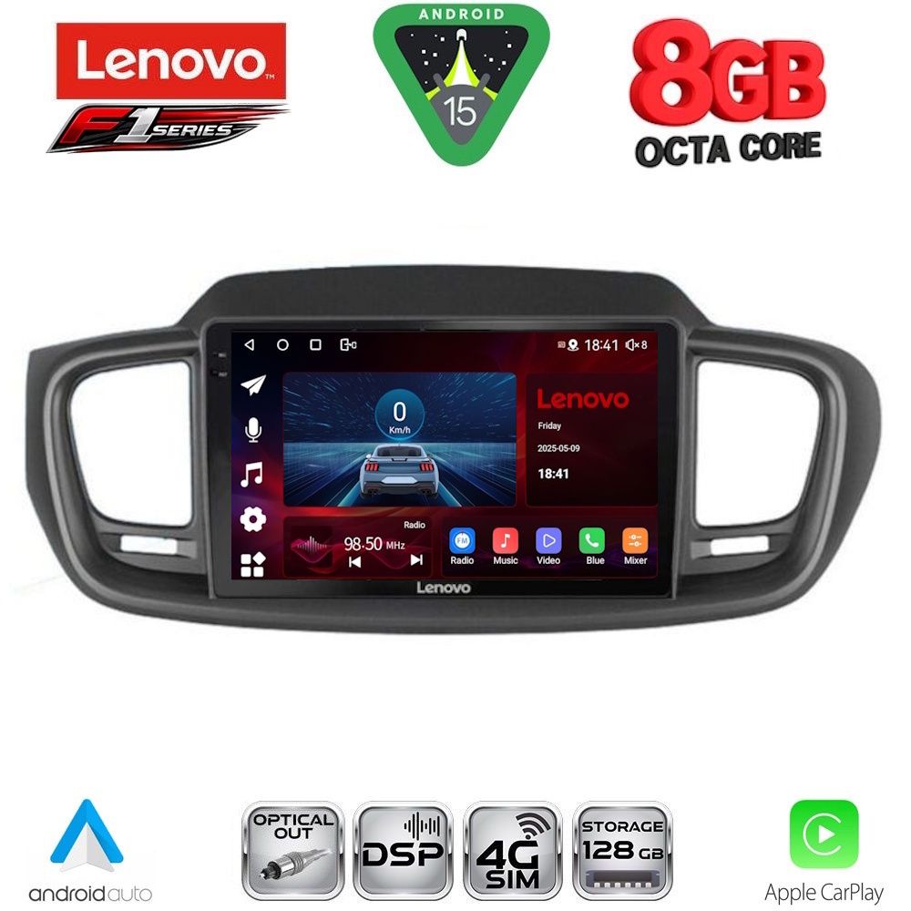 Βλησαρούλης Car Center - LENOVO SSR 10319_CPA (10inc) MULTIMEDIA TABLET for KIA SORENTO mod. 2014-2020