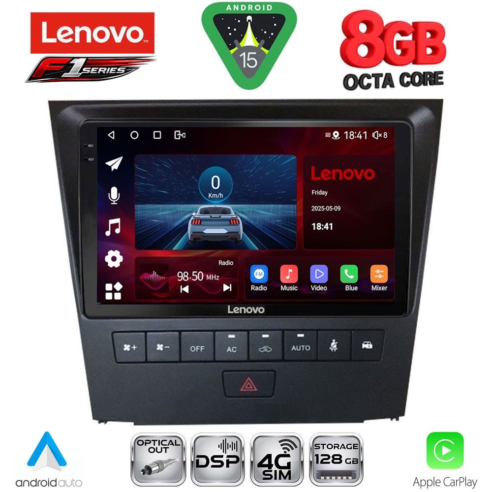 Βλησαρούλης Car Center - LENOVO SSR 10341_CPA (9inc) MULTIMEDIA TABLET for LEXUS GS mod. 2004-2011