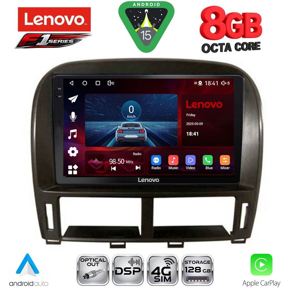 Βλησαρούλης Car Center - LENOVO SSR 10343_CPA (9inc) MULTIMEDIA TABLET for LEXUS LS 430 – XF 430 mod. 2000-2006