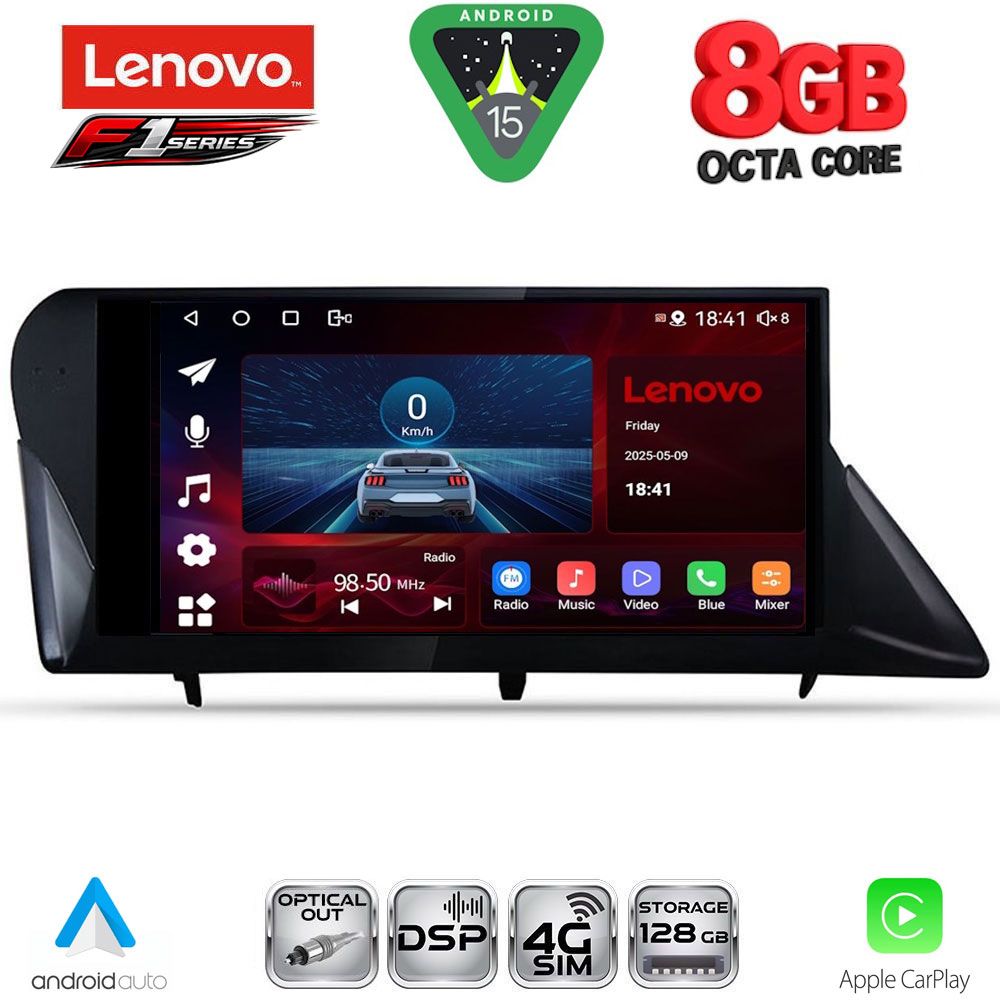 Βλησαρούλης Car Center - LENOVO SSR 10346_CPA (9inc) MULTIMEDIA TABLET for LEXUS RX mod. 2009-2014