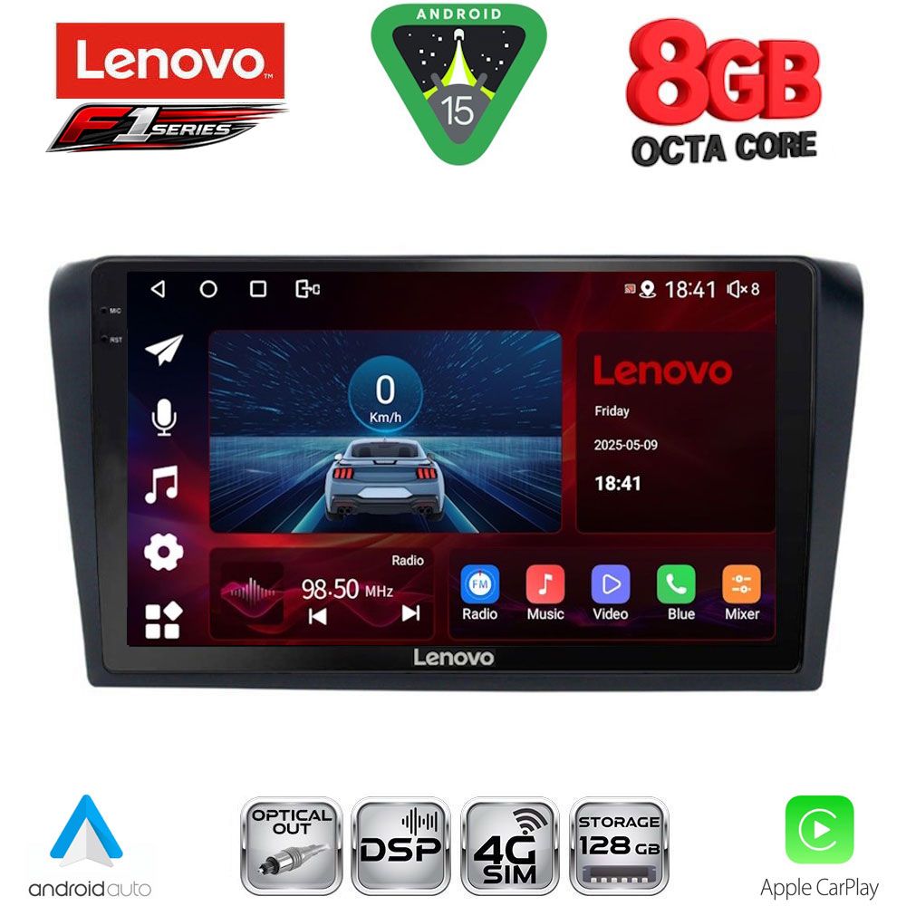 Βλησαρούλης Car Center - LENOVO SSR 10365_CPA (9inc) MULTIMEDIA TABLET for MAZDA 3 mod. 2003-2008