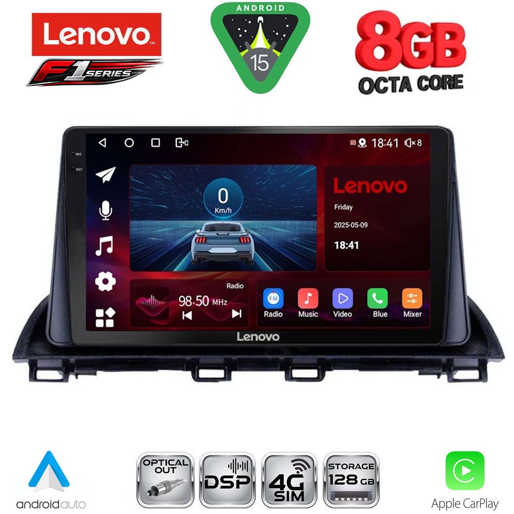 Βλησαρούλης Car Center - LENOVO SSR 10367_CPA (9inc) MULTIMEDIA TABLET for MAZDA 3 mod. 2014-2019