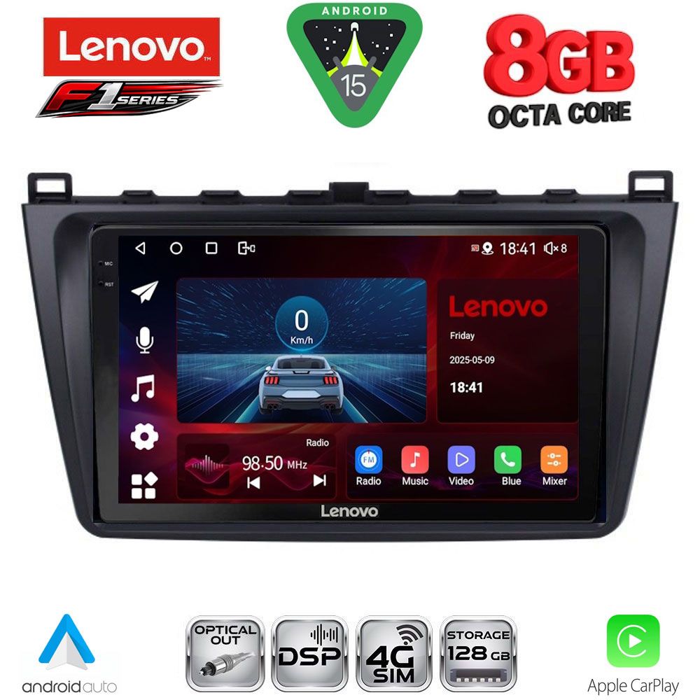 Βλησαρούλης Car Center - LENOVO SSR 10377_CPA (9inc) MULTIMEDIA TABLET for MAZDA 6 mod. 2008-2012