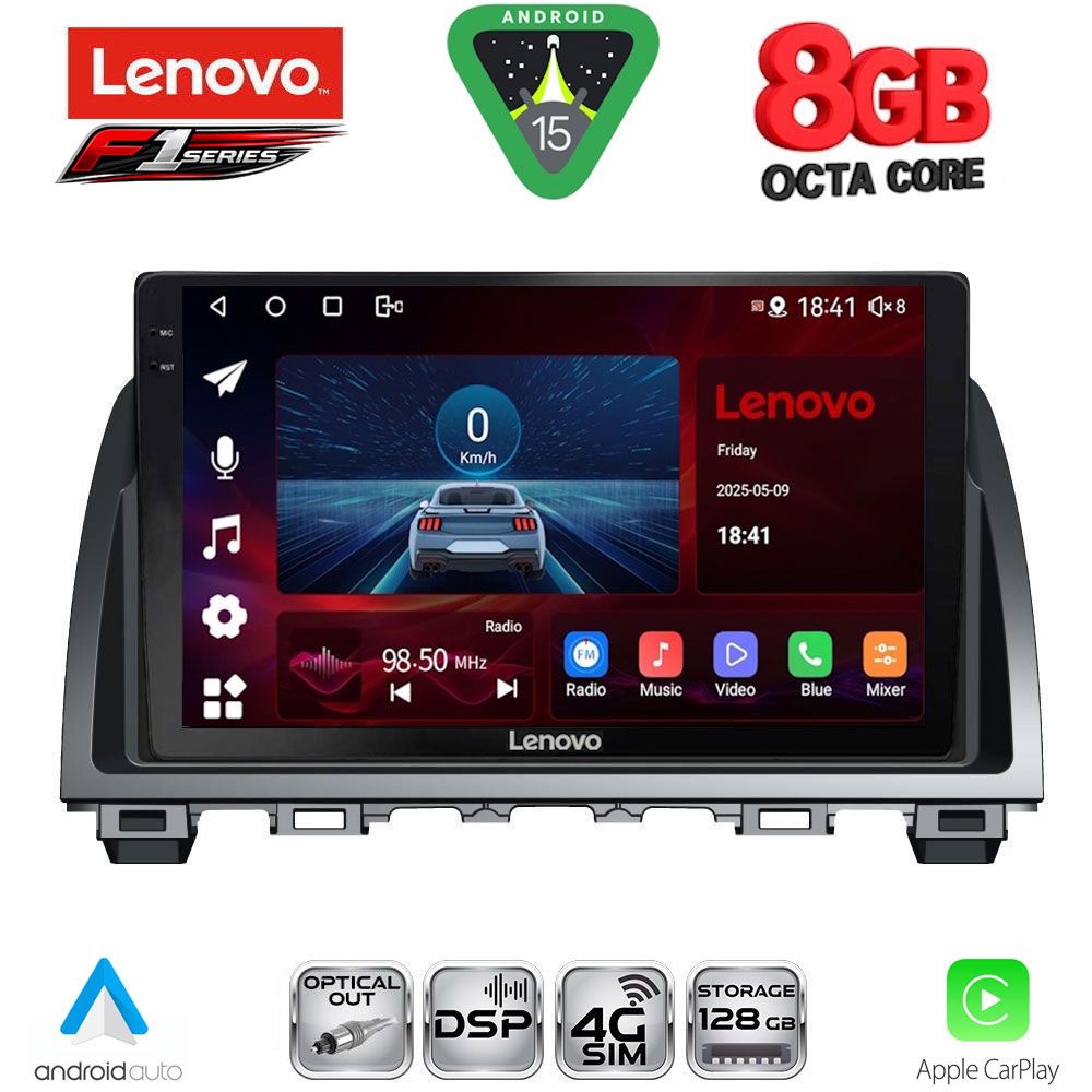 Βλησαρούλης Car Center - LENOVO SSR 10378_CPA (9inc) MULTIMEDIA TABLET for MAZDA 6 mod. 2012-2017