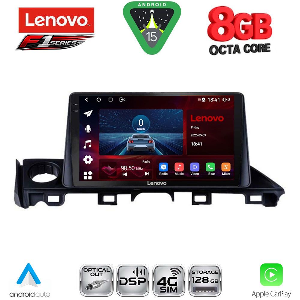 Βλησαρούλης Car Center - LENOVO SSR 10379_CPA (9inc) MULTIMEDIA TABLET for MAZDA 6 mod. 2017-2020