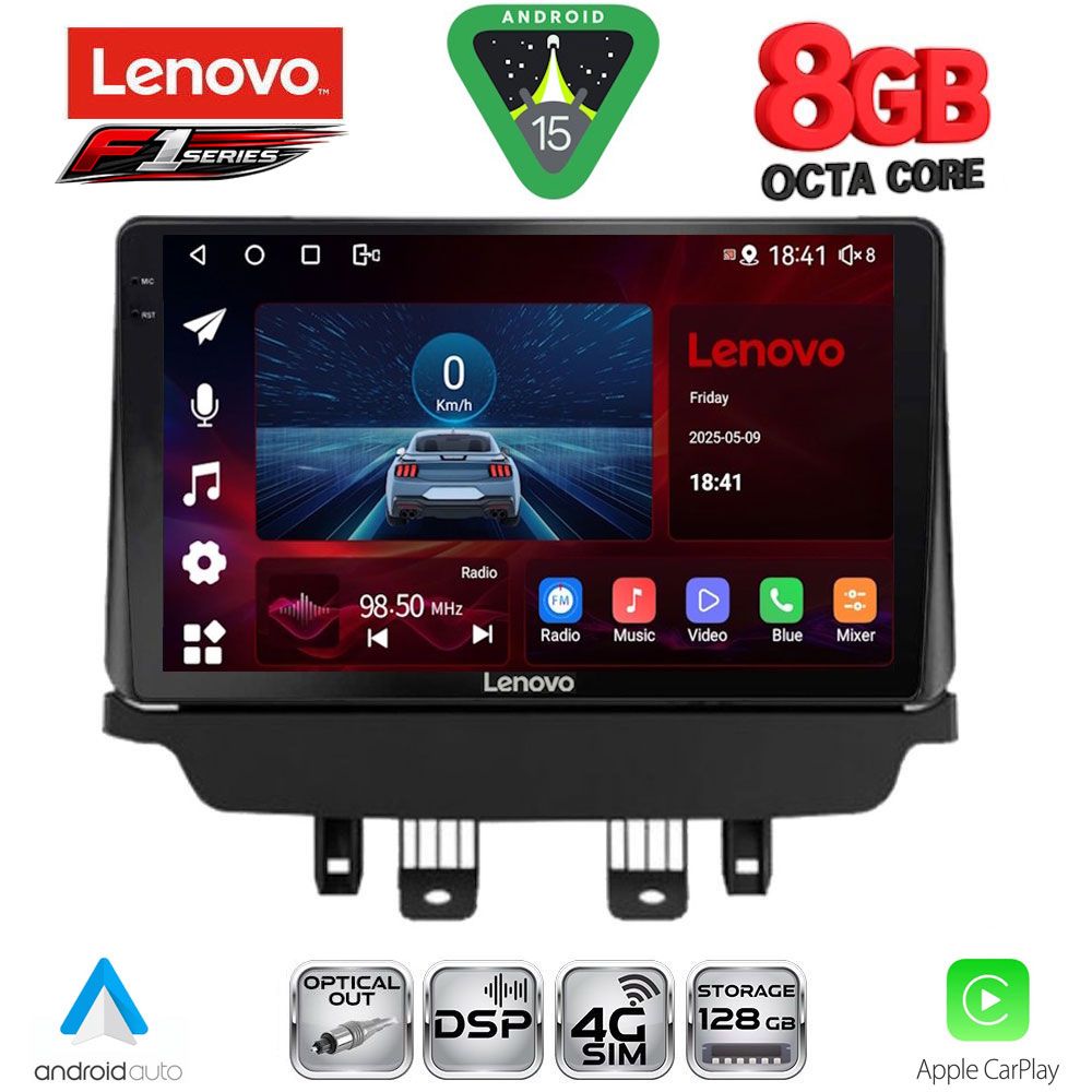 Βλησαρούλης Car Center - LENOVO SSR 10384_CPA (9inc) MULTIMEDIA TABLET for MAZDA CX3 mod. 2014-2023