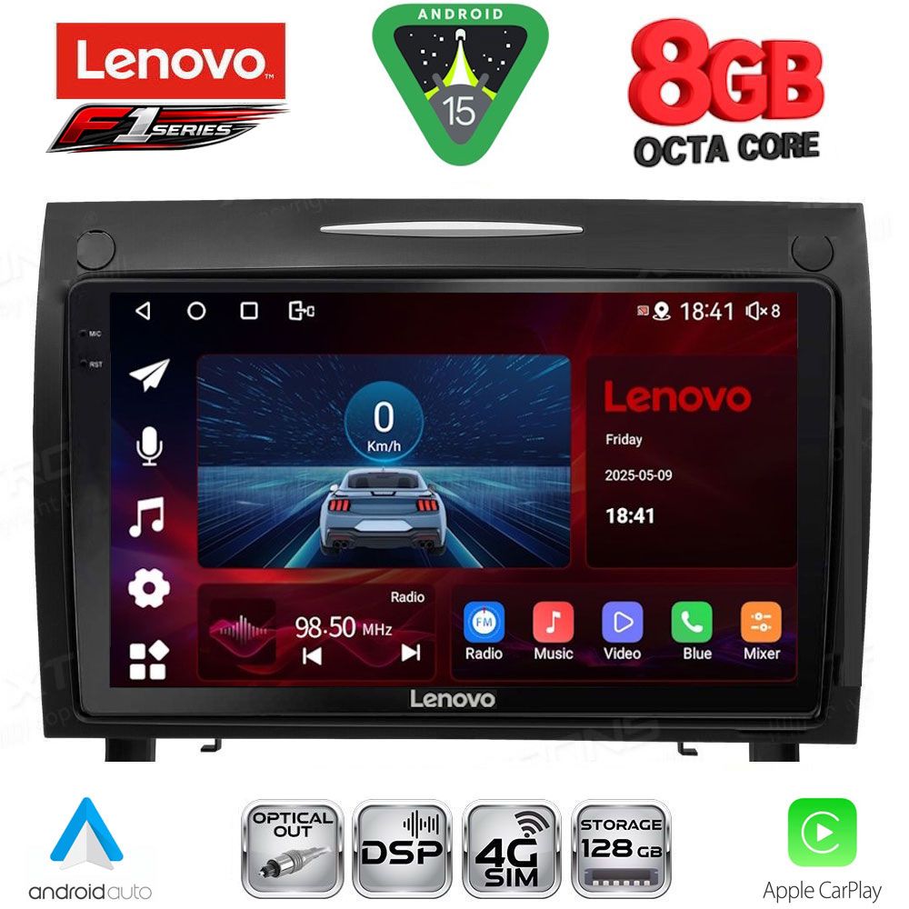 Βλησαρούλης Car Center - LENOVO SSR 10419_CPA (9inc) MULTIMEDIA TABLET for MERCEDES SLK R171 mod. 2004-2010