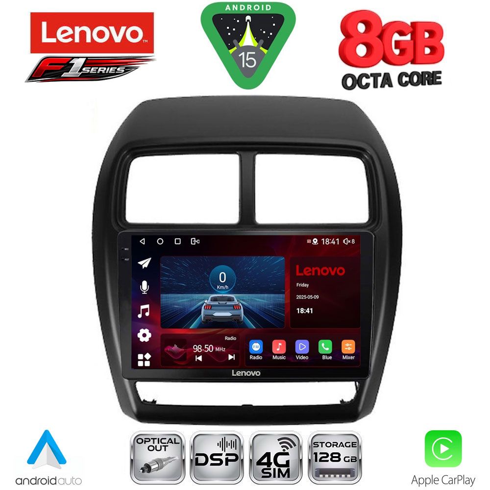 Βλησαρούλης Car Center - LENOVO SSR 10431_CPA (9inc) MULTIMEDIA TABLET for MITSUBISHI ASX mod. 2020-2023
