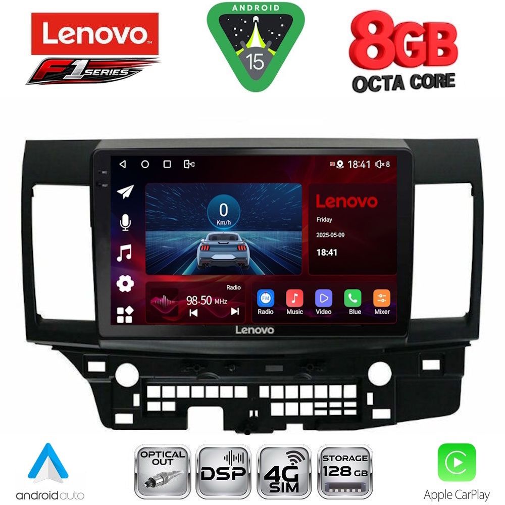 Βλησαρούλης Car Center - LENOVO SSR 10434_CPA (10inc) MULTIMEDIA TABLET for MITSUBISHI LANCER mod. 2008-2017
