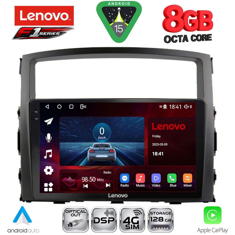 Βλησαρούλης Car Center - LENOVO SSR 10446_CPA (9inc) MULTIMEDIA TABLET for MITSUBISHI PAJERO mod. 2006-2013