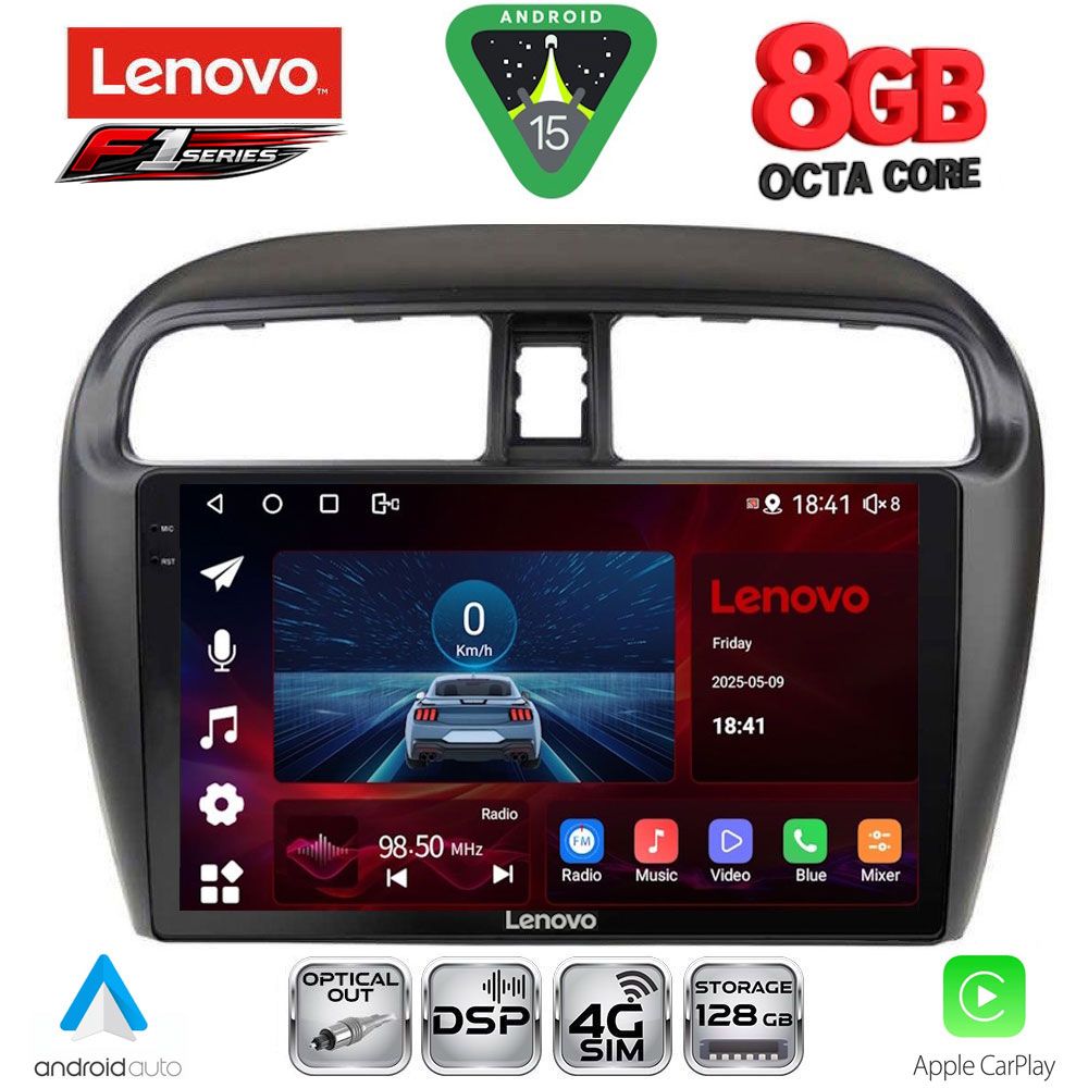 Βλησαρούλης Car Center - LENOVO SSR 10448_CPA (9inc) MULTIMEDIA TABLET for MITSUBISHI SPACESTAR mod. 2013-2020