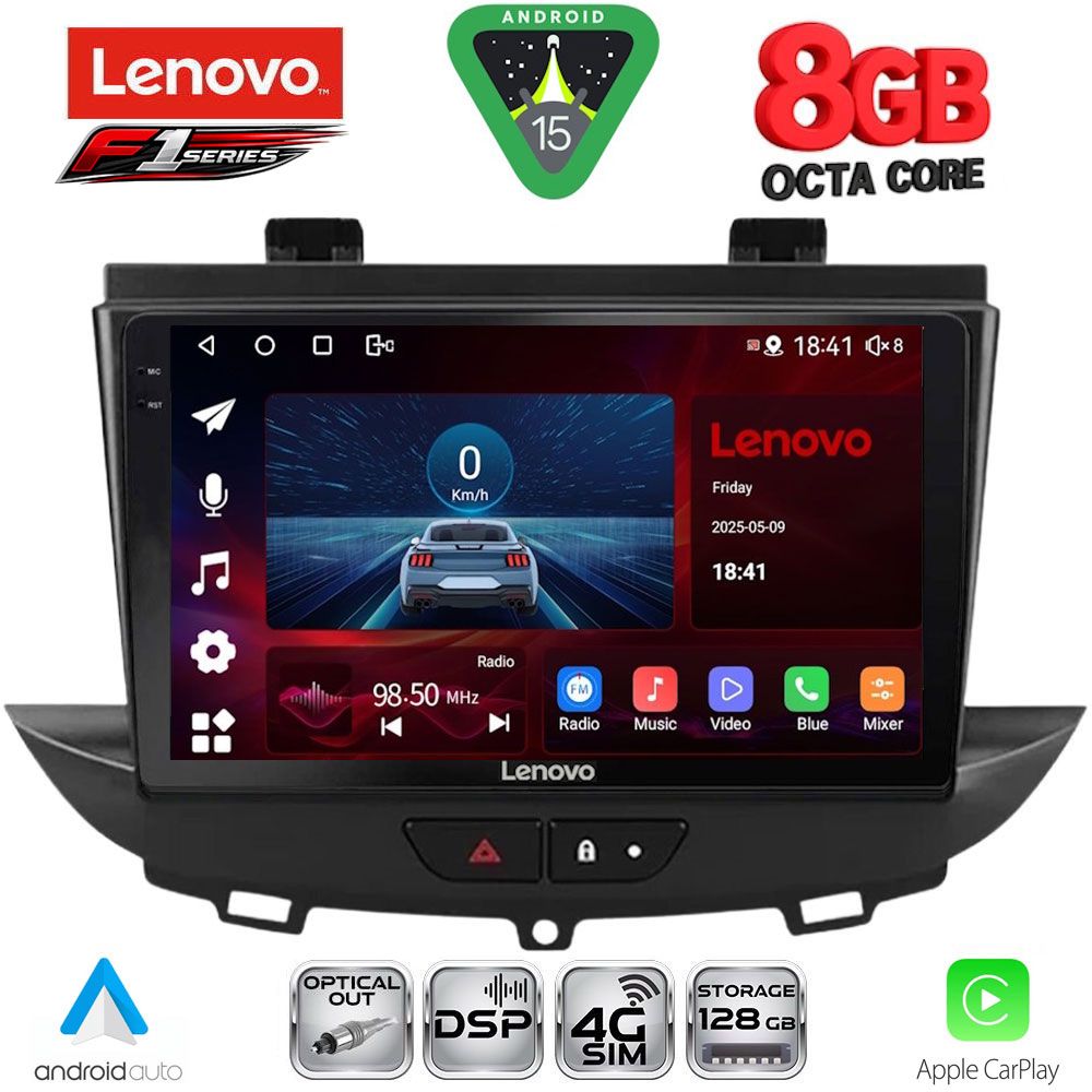 Βλησαρούλης Car Center - LENOVO SSR 10490_CPA (9inc) MULTIMEDIA TABLET for OPEL CROSSLAND – GRANDLAND mod. 2017-2025