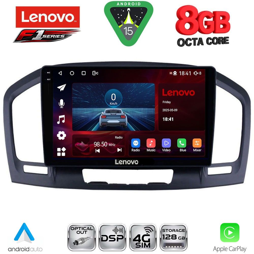 Βλησαρούλης Car Center - LENOVO SSR 10491BL_CPA (9inc) MULTIMEDIA TABLET for OPEL INSIGNIA mod. 2008-2013 (BLACK)