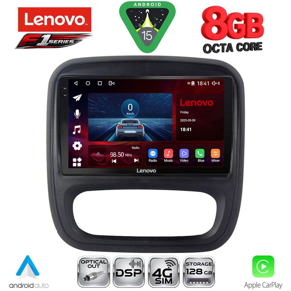 Βλησαρούλης Car Center - LENOVO SSR 10499_CPA (9inc) MULTIMEDIA TABLET for OPEL VIVARO – RENAULT TRAFIC – FIAT TALENDO – NISSAN NV 300 mod. 2014-2019