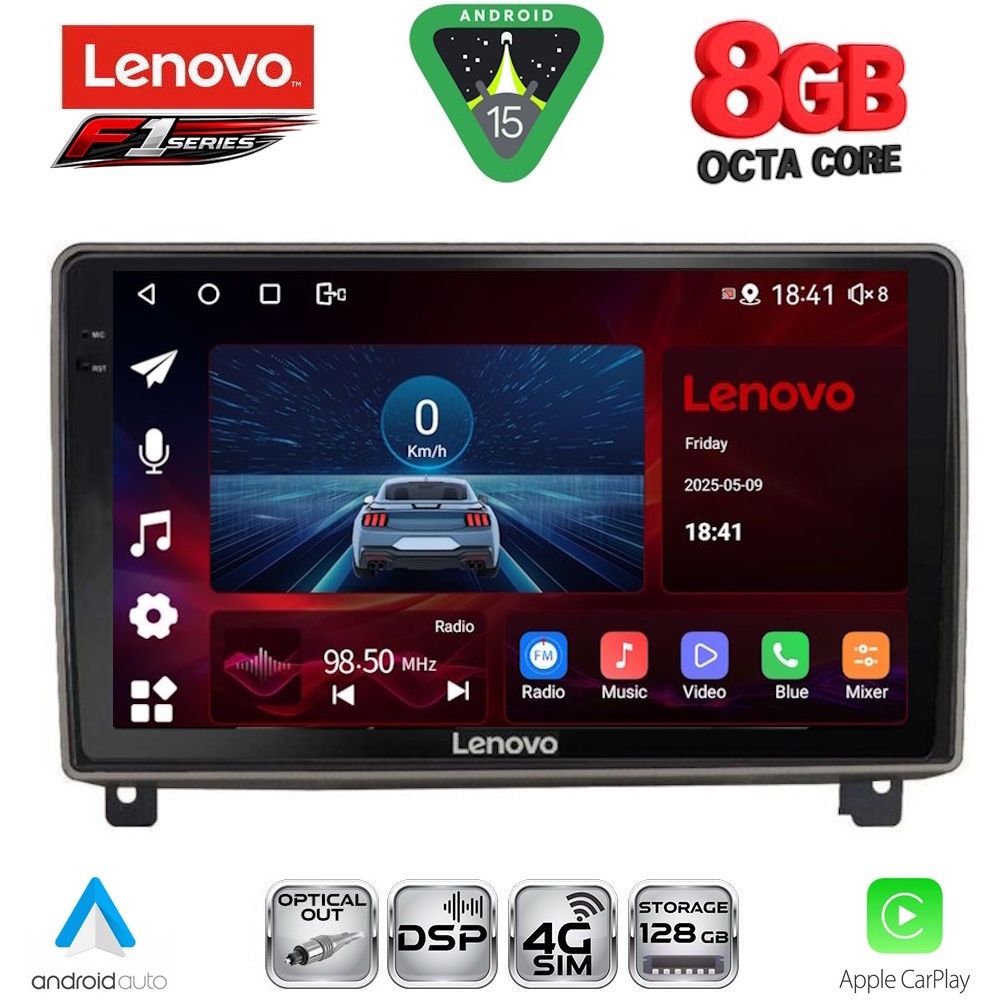Βλησαρούλης Car Center - LENOVO SSR 10517_CPA (9inc) MULTIMEDIA TABLET for PEUGEOT 407 mod. 2004-2011