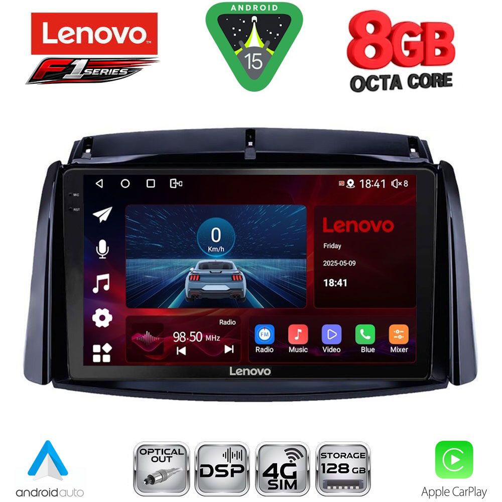 Βλησαρούλης Car Center - LENOVO SSR 10551_CPA (9inc) MULTIMEDIA TABLET for RENAULT KOLEOS mod. 2006-2016