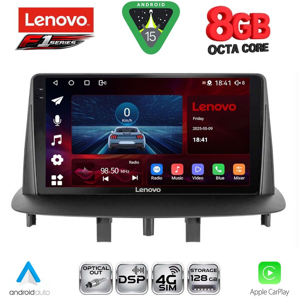 Βλησαρούλης Car Center - LENOVO SSR 10556_CPA (9inc) MULTIMEDIA TABLET for RENAULT MEGANE 3 mod. 2009-2016