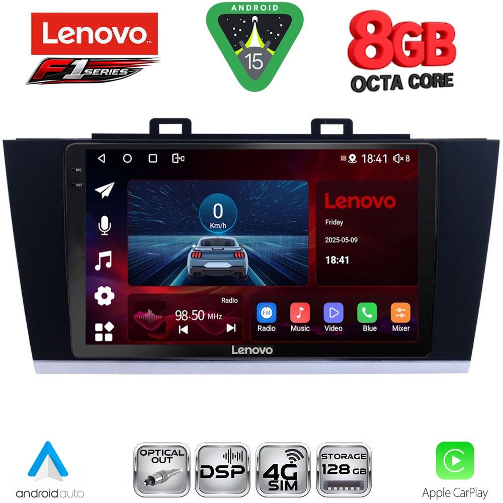 Βλησαρούλης Car Center - LENOVO SSR 10668_CPA (9inc) MULTIMEDIA TABLET for SUBARU LEGACY – OUTBACK mod. 2014-2019