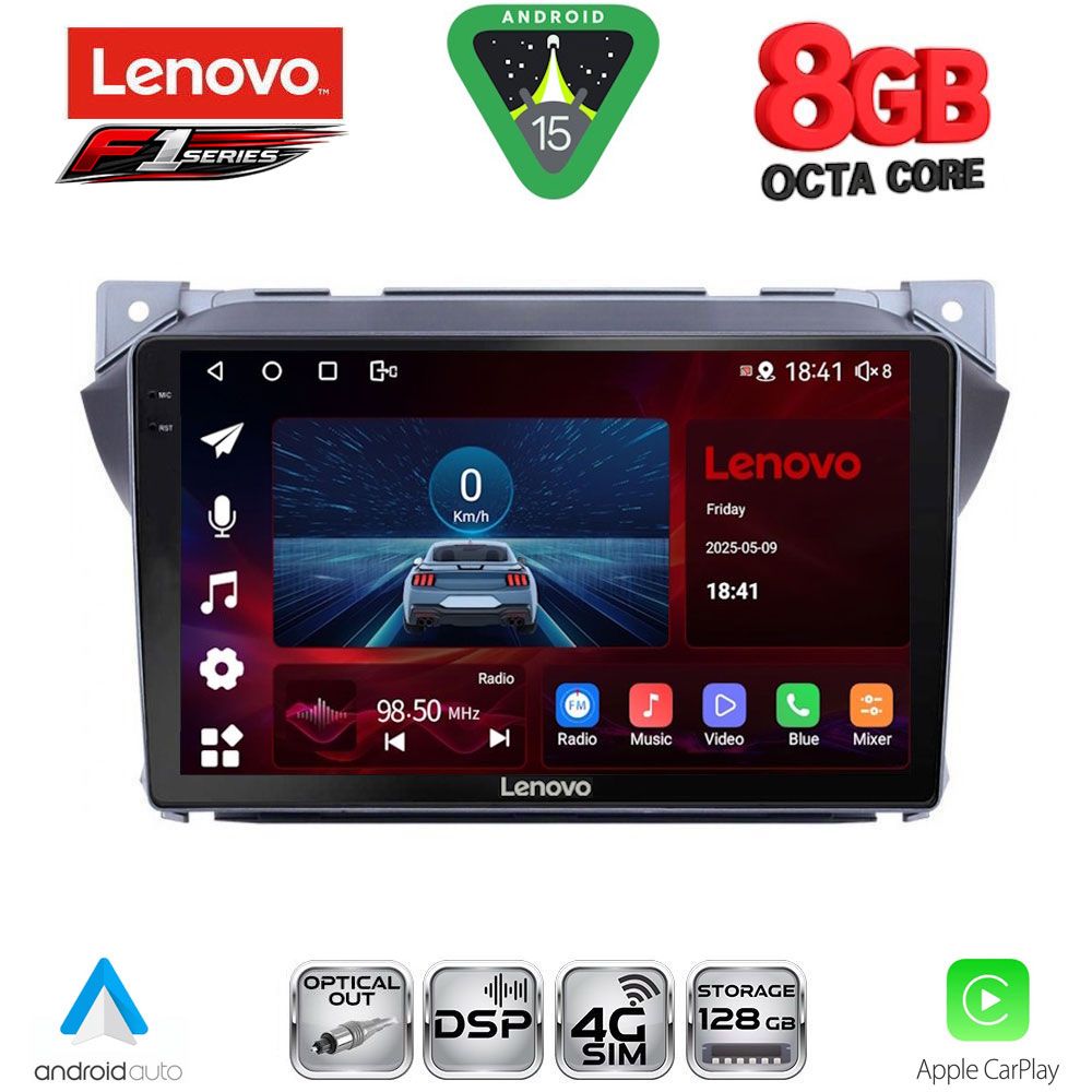 Βλησαρούλης Car Center - LENOVO SSR 10670_CPA (9inc) MULTIMEDIA TABLET for SUZUKI ALTO - NISSAN PIXO 2009>