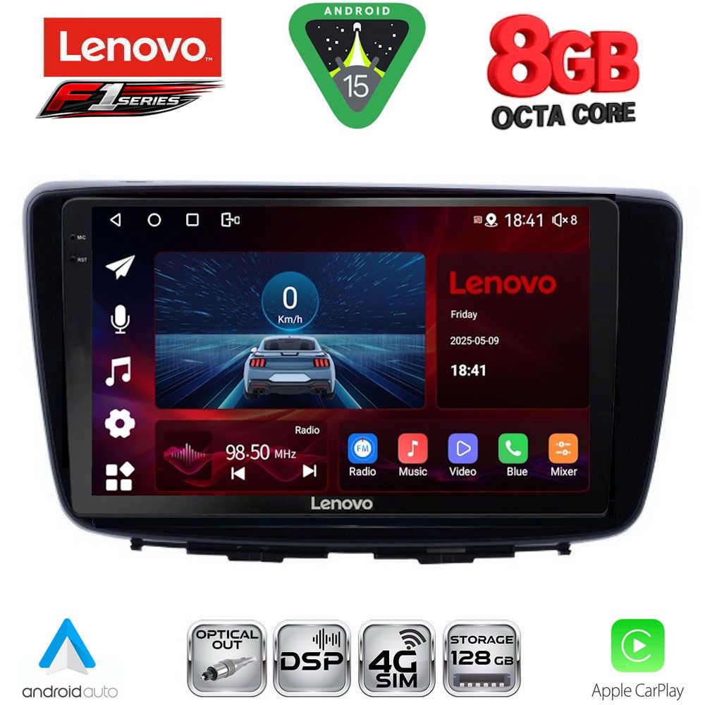 Βλησαρούλης Car Center - LENOVO SSR 10672_CPA (9inc) MULTIMEDIA TABLET for SUZUKI BALENO mod. 2016-2022