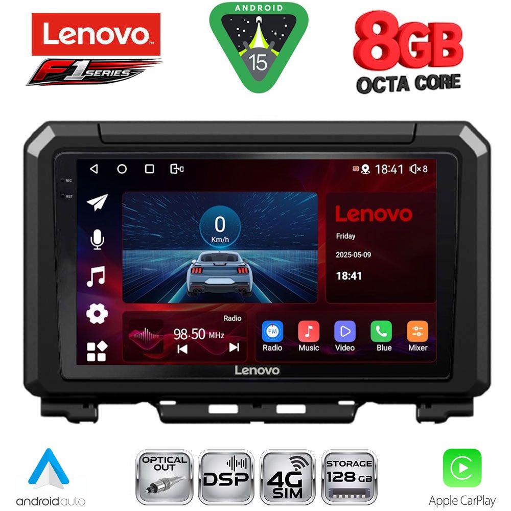 Βλησαρούλης Car Center - LENOVO SSR 10679_CPA (9inc) MULTIMEDIA TABLET for SUZUKI JIMNY mod. 2017-2026