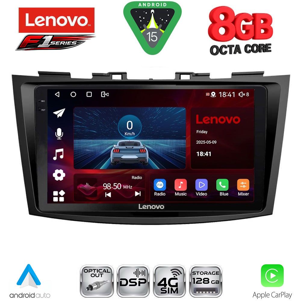 Βλησαρούλης Car Center - LENOVO SSR 10685_CPA (9inc) MULTIMEDIA TABLET for SUZUKI SWIFT mod. 2011-2016