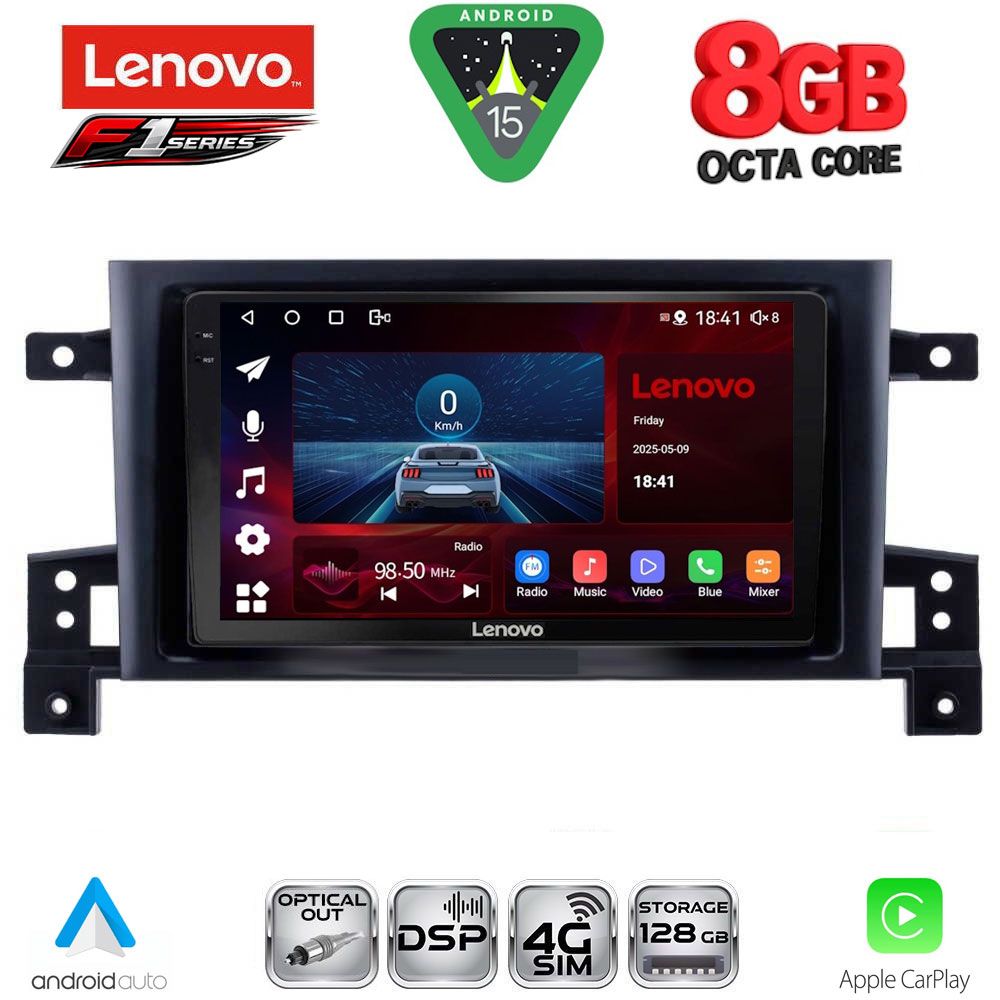 Βλησαρούλης Car Center - LENOVO SSR 10696_CPA (9inc) MULTIMEDIA TABLET for SUZUKI GRAND VITARA mod. 2005-2015