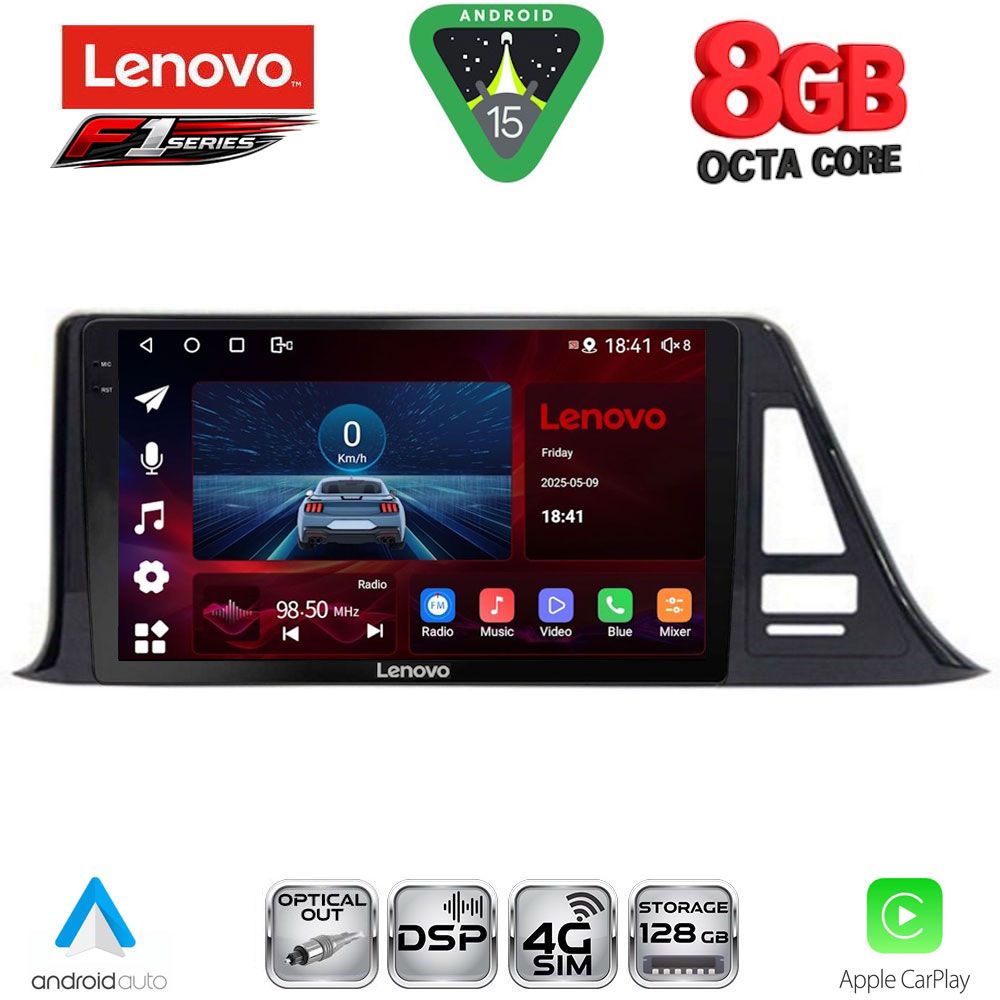 Βλησαρούλης Car Center - LENOVO SSR 10709_CPA (9inc) MULTIMEDIA TABLET for TOYOTA CH-R mod. 2017-2023