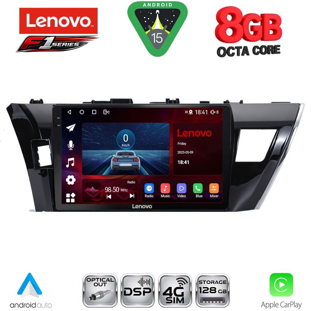 Βλησαρούλης Car Center - LENOVO SSR 10714_CPA (10inc) MULTIMEDIA TABLET for TOYOTA COROLLA mod. 2013-2016