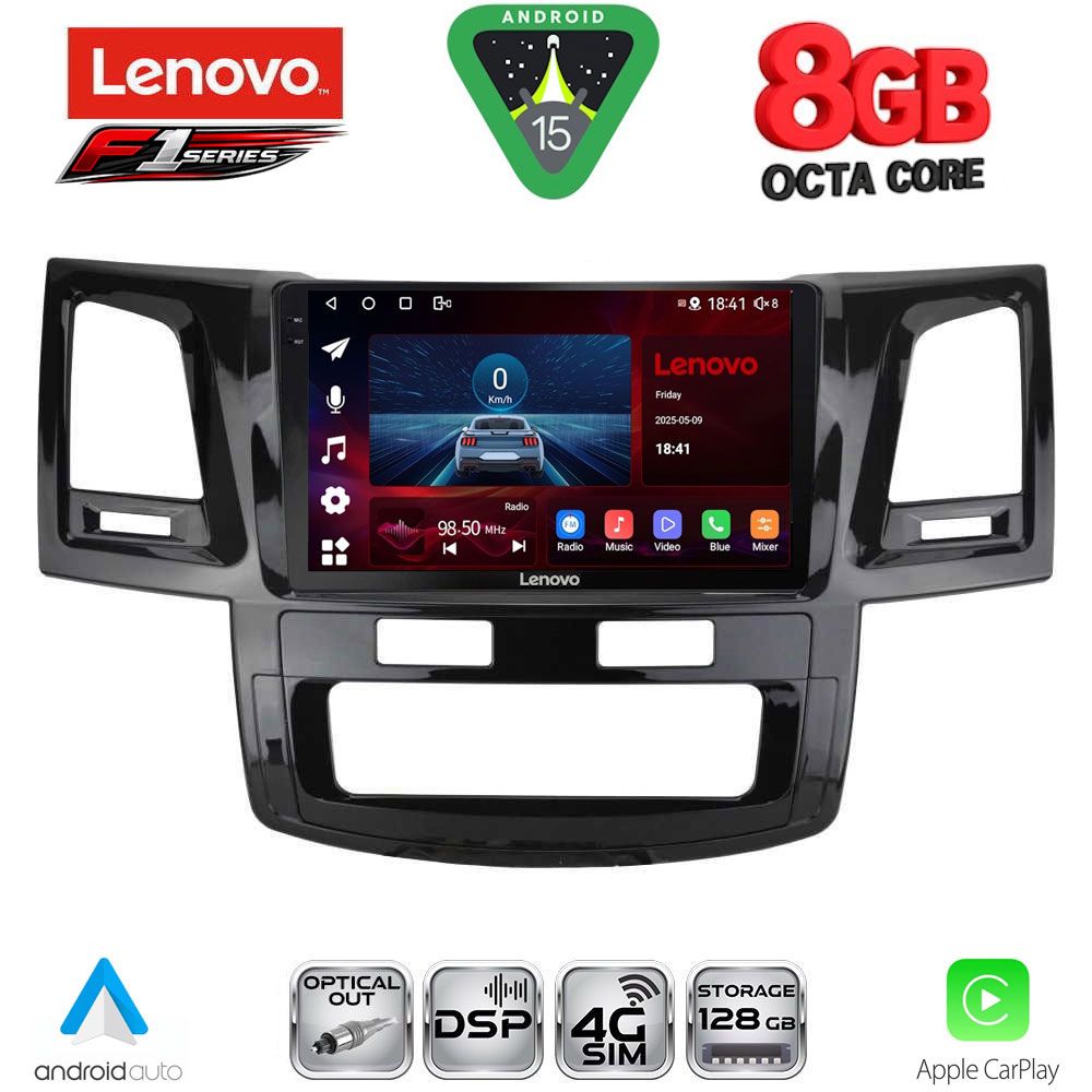 Βλησαρούλης Car Center - LENOVO SSR 10720_CPA (9inc) MULTIMEDIA TABLET for TOYOTA HILUX mod. 2005-2016