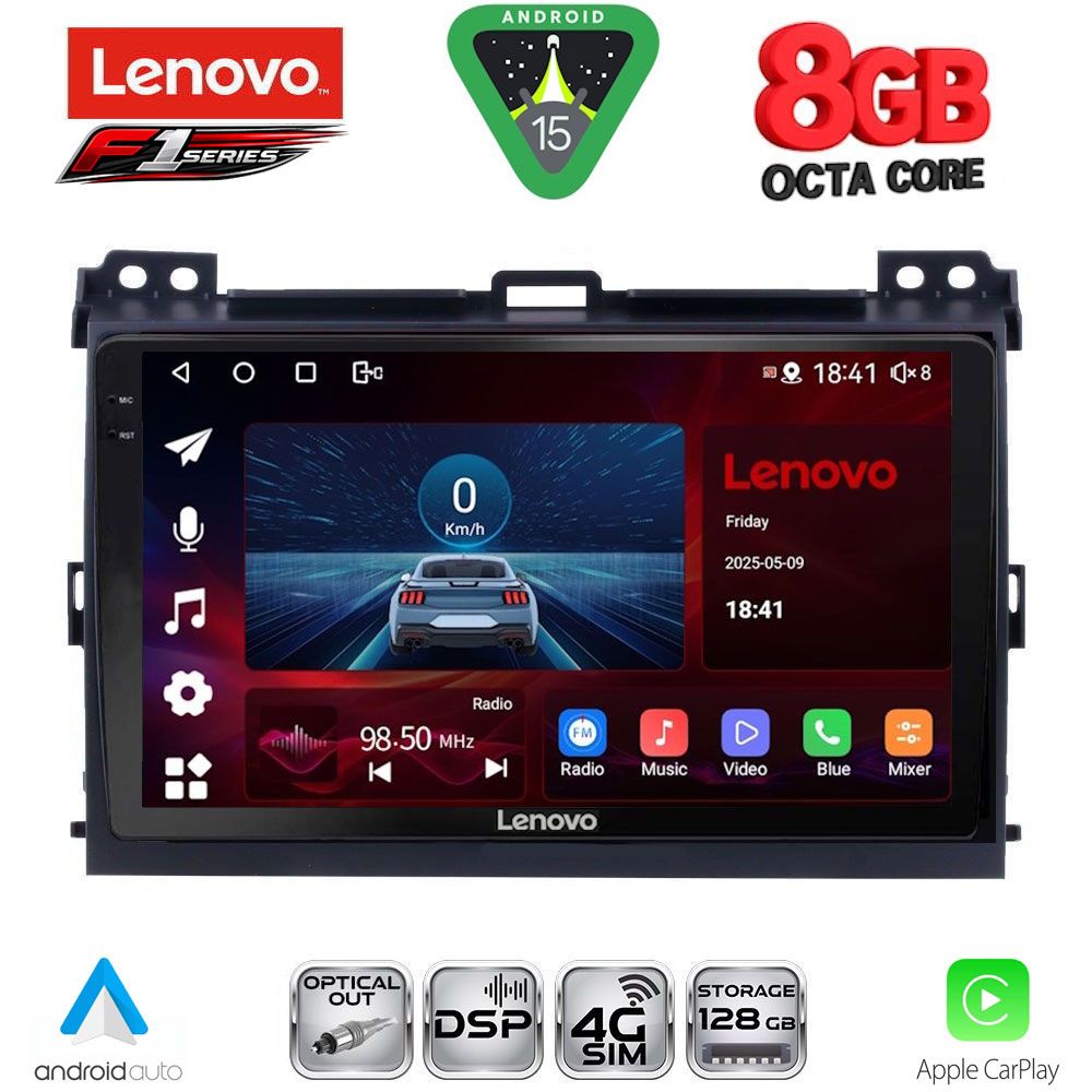 Βλησαρούλης Car Center - LENOVO SSR 10723_CPA (9inc) MULTIMEDIA TABLET for TOYOTA LANDCRUISER mod. 2002-2008