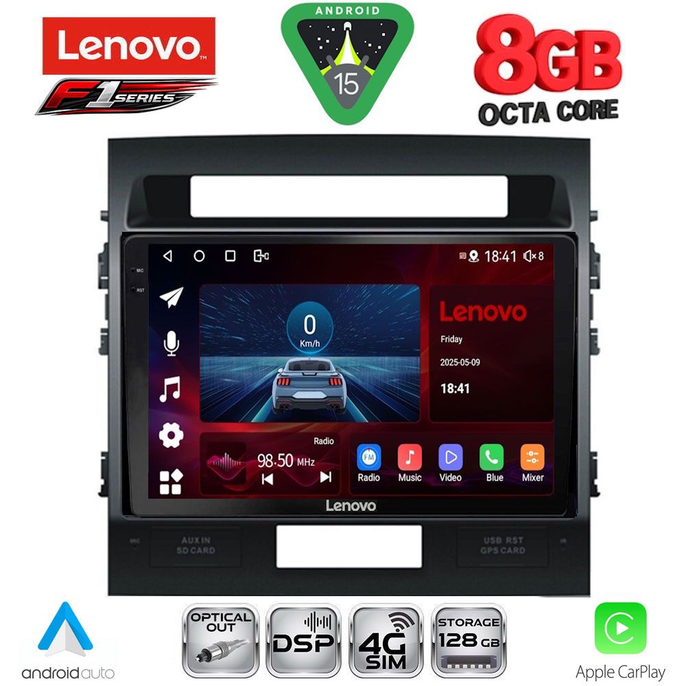 Βλησαρούλης Car Center - LENOVO SSR 10724_CPA (10inc) MULTIMEDIA TABLET for TOYOTA LAND CRUISER mod. 2008-2015