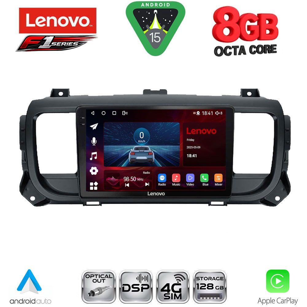 Βλησαρούλης Car Center - LENOVO SSR 10729_CPA (9inc) MULTIMEDIA TABLET for CITROEN JUMPY-SPACETOURER – PEUGEOT EXPERT-TRAVELLER – TOYOTA PROACE mod. 2016-2026