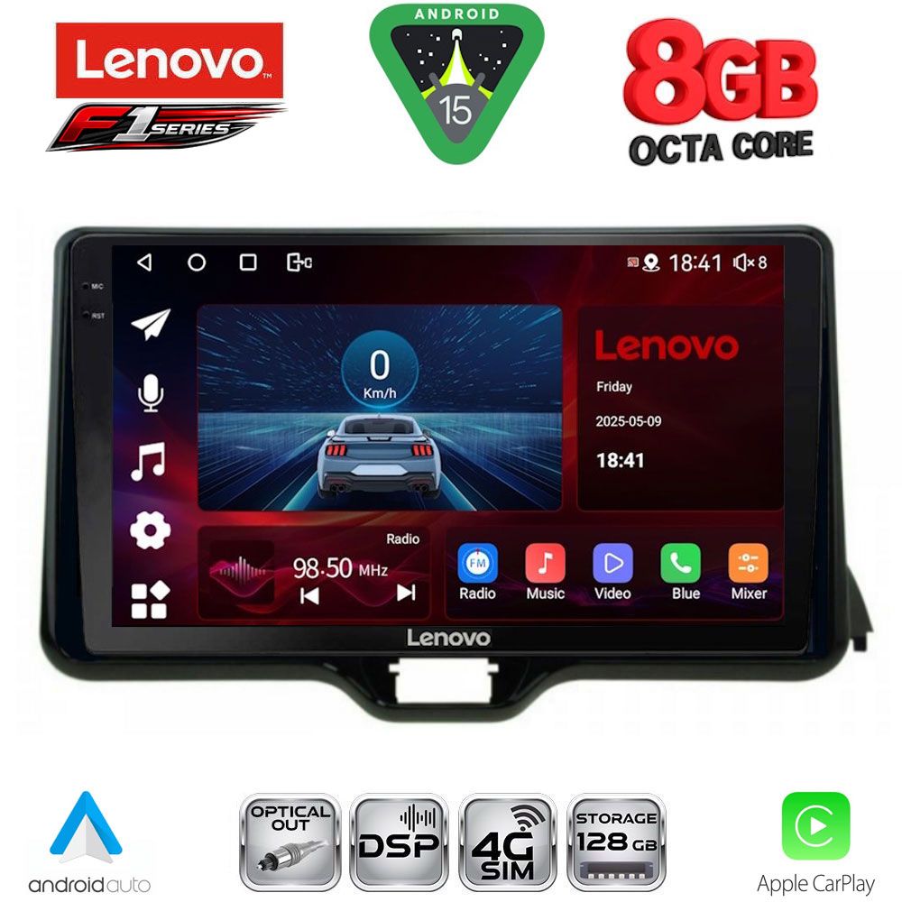 Βλησαρούλης Car Center - LENOVO SSR 10738_CPA (10inc) MULTIMEDIA TABLET for TOYOTA YARIS mod. 2020-2026 - MAZDA 2 mod. 2023-2026