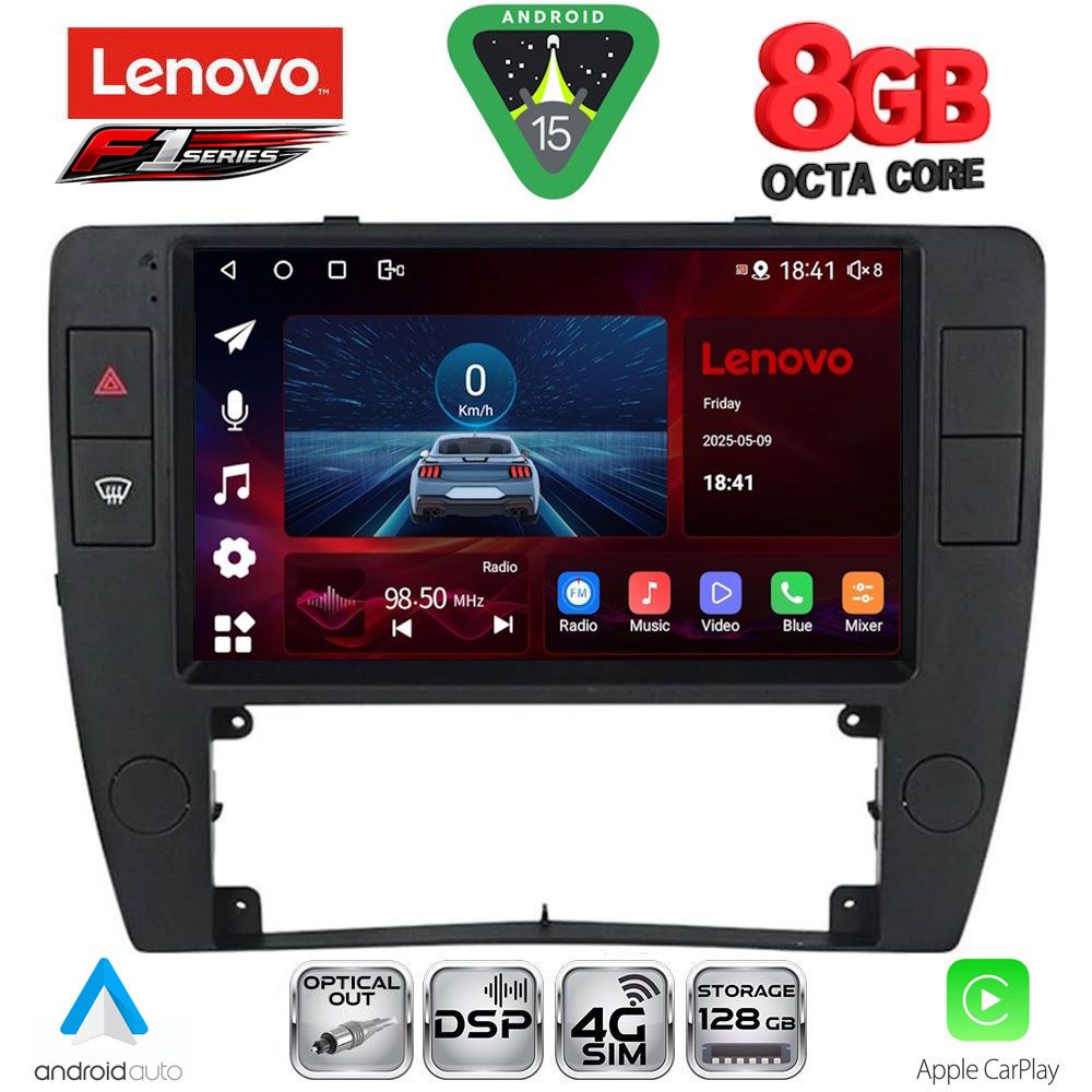 Βλησαρούλης Car Center - LENOVO SSR 10749_CPA  (9inc) MULTIMEDIA TABLET for VW PASSAT mod. 2000-2005