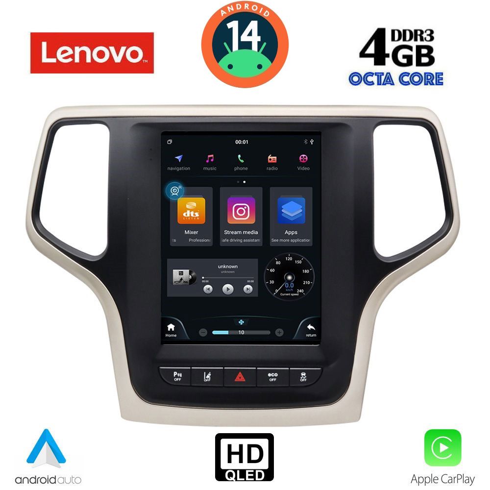 Βλησαρούλης Car Center - LENOVO SSX 9983_CPA TESLA STYLE for JEEP GRAND CHEROKEE mod. 2014-2019